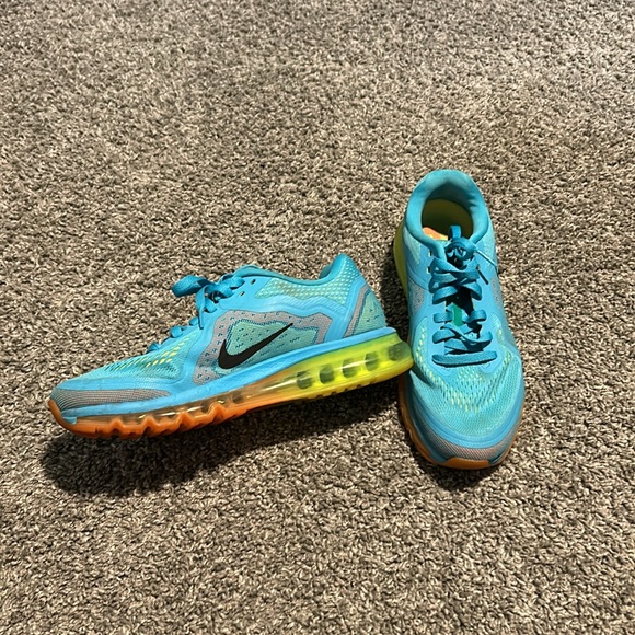 Teal, orange, and yellow nike air max - Picture 2 of 5